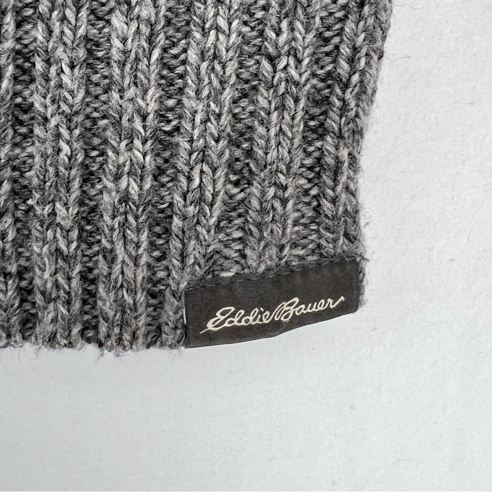 Eddie Bauer Knit Sweater Fair Isle Wool Acrylic Blend Mens Size Tall XL Gray
